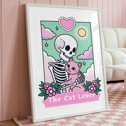 Wall Art Print - The Cat Lover - A6, A5 or A4