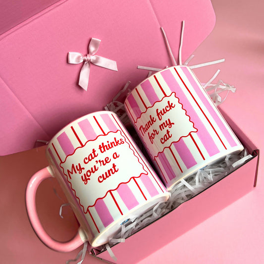 Ceramic Mug Gift Box Set - Swear Word Mug Duo