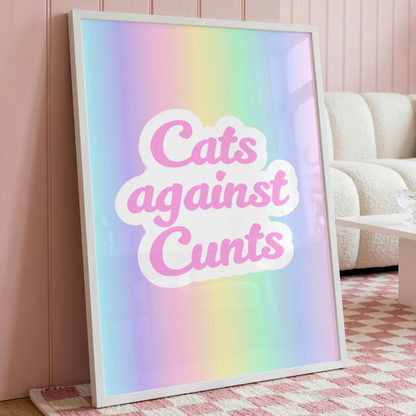 Wall Art Print - Cats Against C**** - A6, A5 or A4