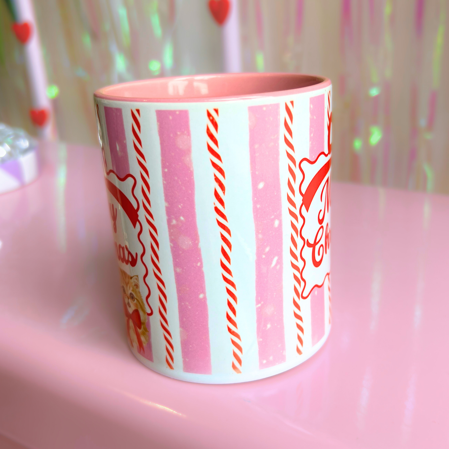 Ceramic Cat Mug - Meowy Christmas