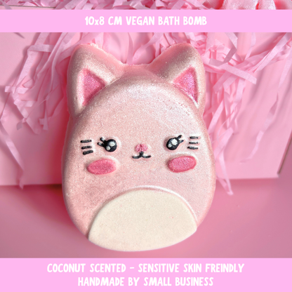 Large Cat Bath Bomb - Vegan - Coconut Scented