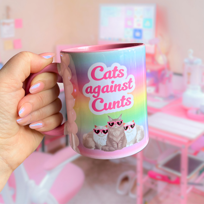 Ceramic Cat Mug - Cats against c****