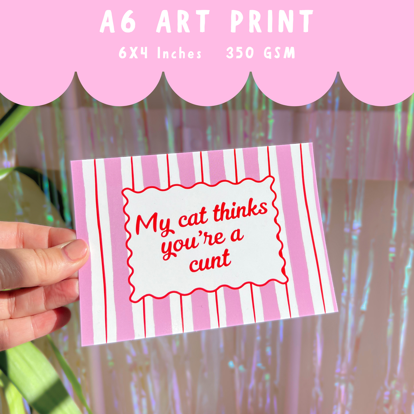 Wall Art Print - My Cat Thinks You're a C***