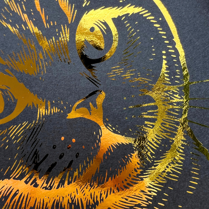 Premium Gold Foil Print - My Cat Thinks You're a C*** - British Shorthair