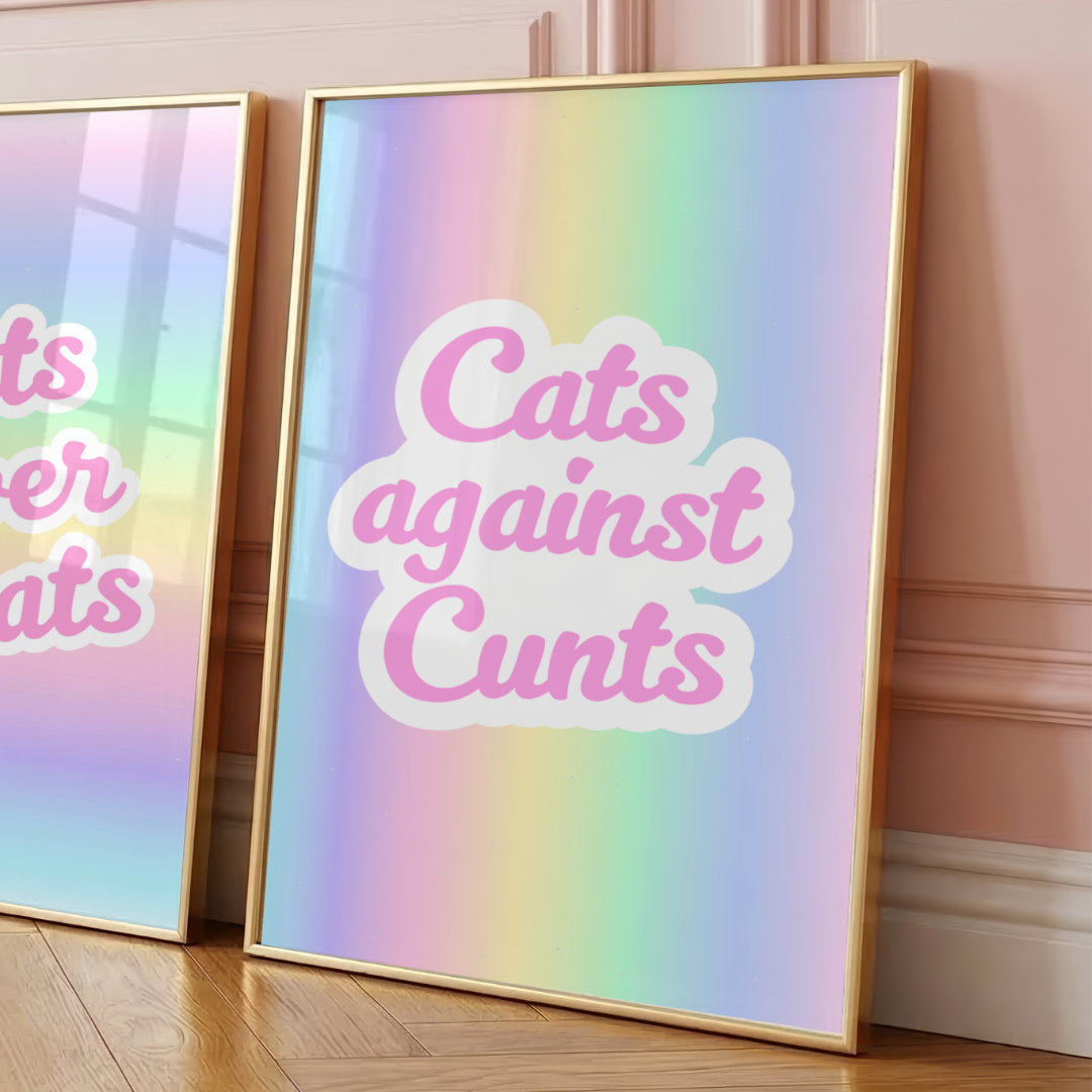 Wall Art Print - Cats Against C**** - A6, A5 or A4