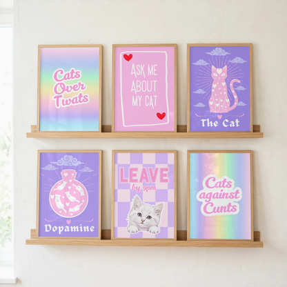 Wall Art Print - Cats Against C**** - A6, A5 or A4