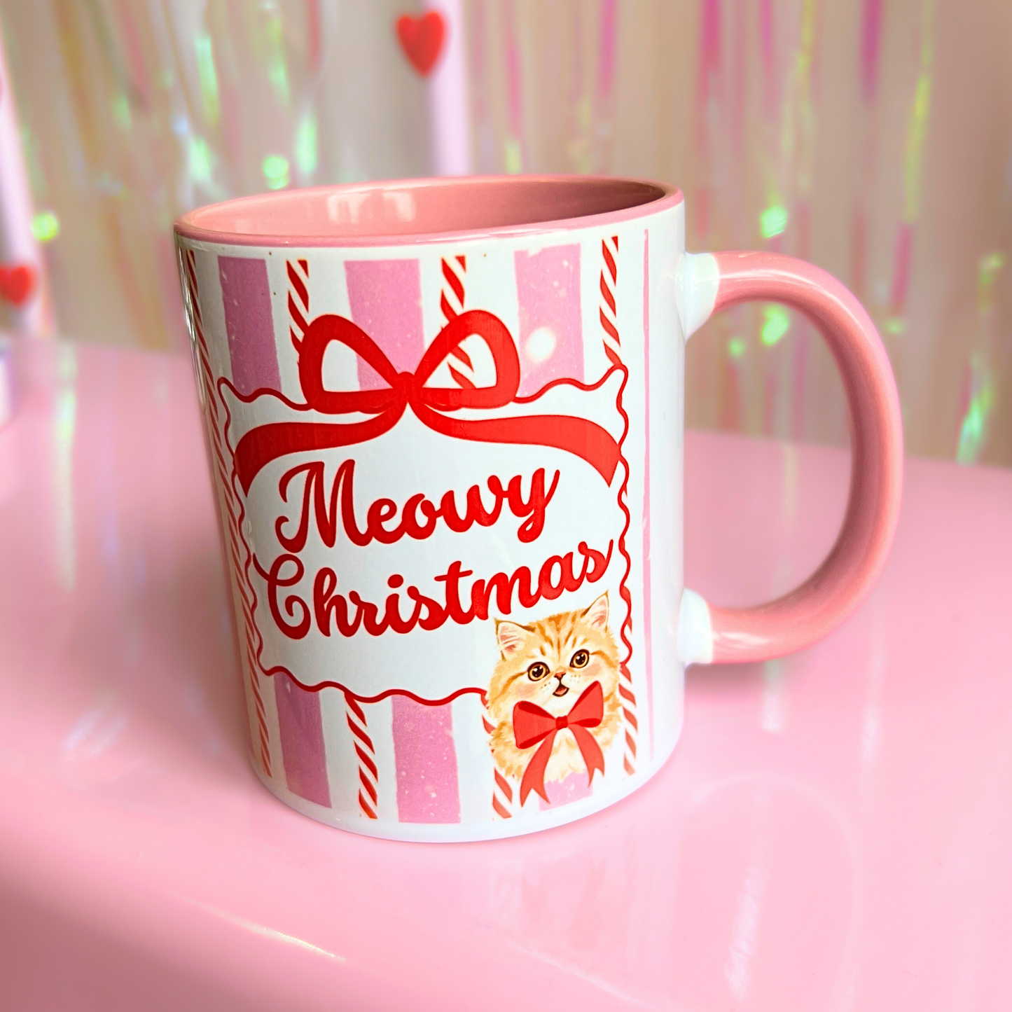 Ceramic Cat Mug - Meowy Christmas