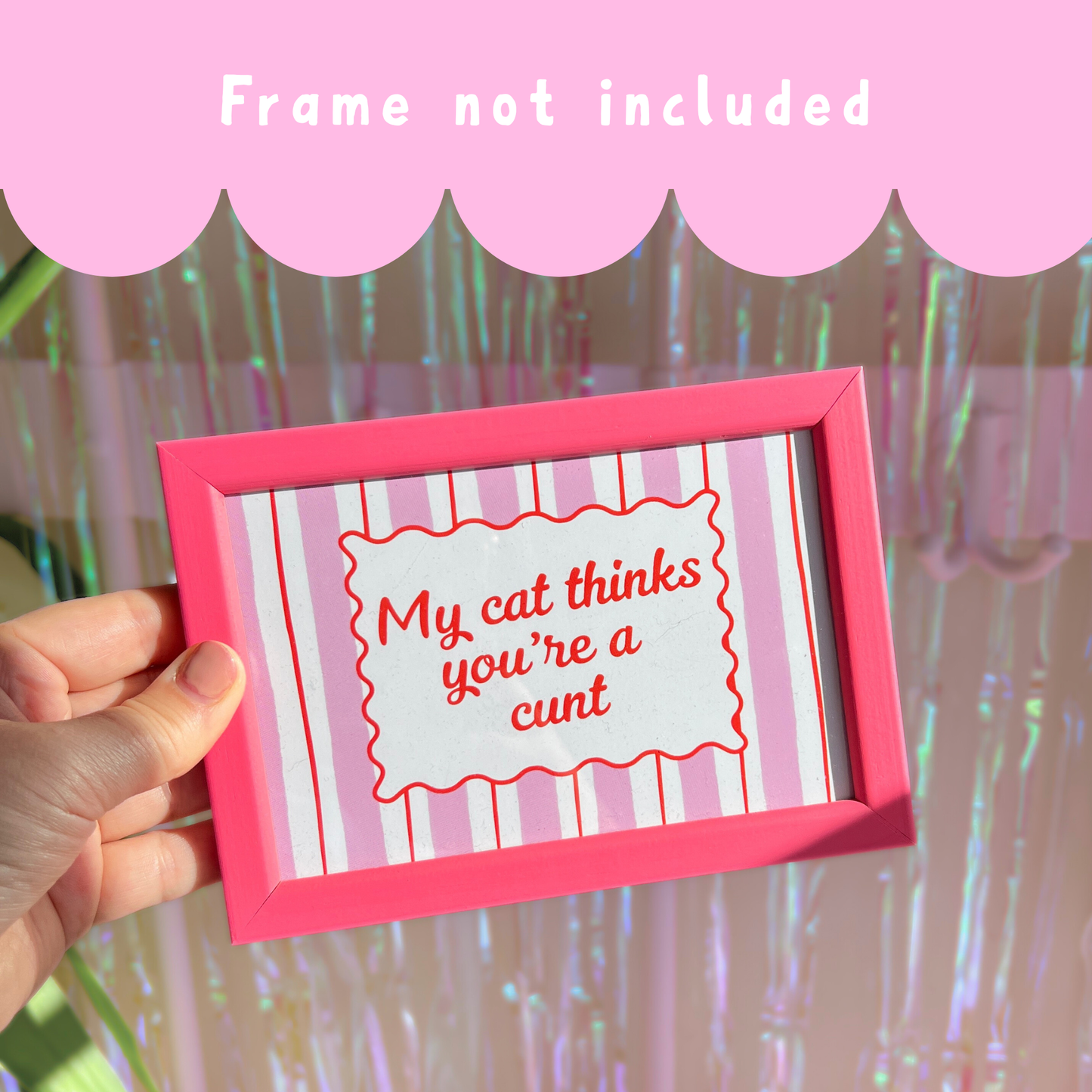 Wall Art Print - My Cat Thinks You're a C***