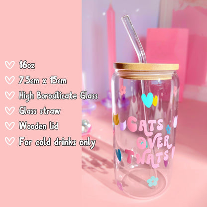 Glass Tumbler - Cats Over Twats