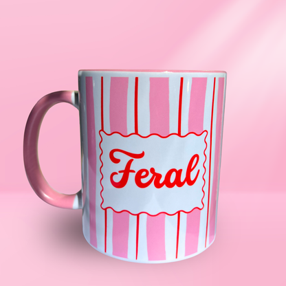 Ceramic Cat Mug - Feral