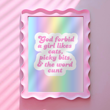 Wall Art Print - God forbid - A6, A5 or A4