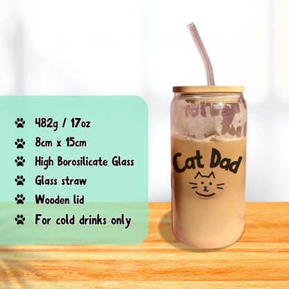 Glass Tumbler - Cat Dad