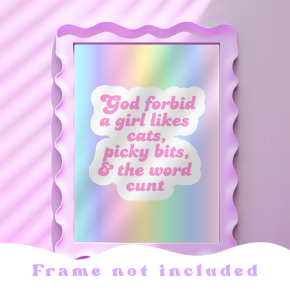 Wall Art Print - God forbid - A6, A5 or A4