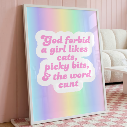 Wall Art Print - God forbid - A6, A5 or A4