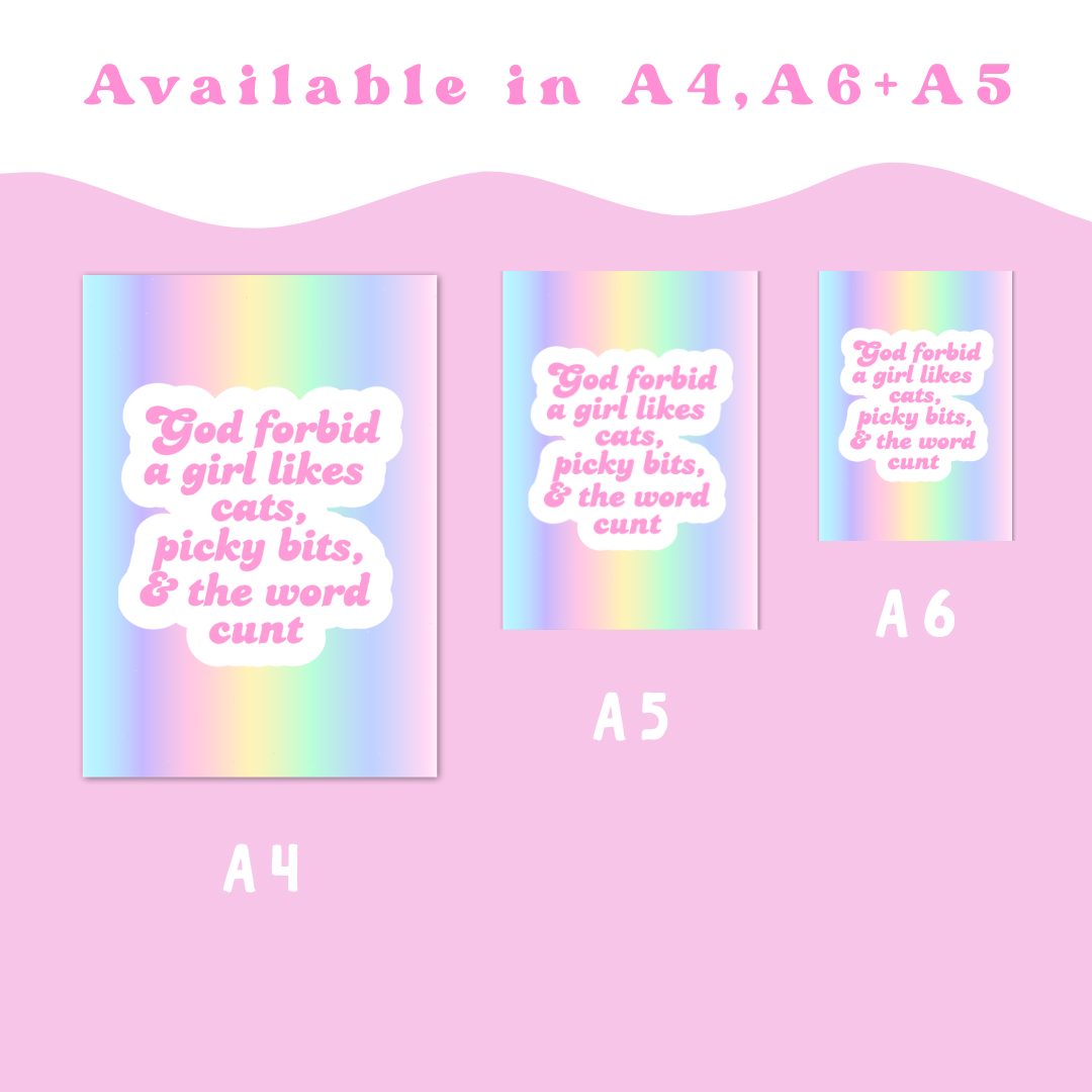 Wall Art Print - God forbid - A6, A5 or A4