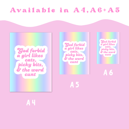 Wall Art Print - God forbid - A6, A5 or A4