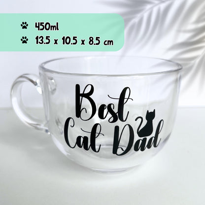 Large Glass Mug - Best Cat Dad