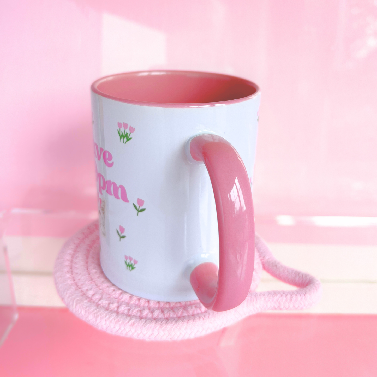 Ceramic Cat Mug - Leave By 9pm