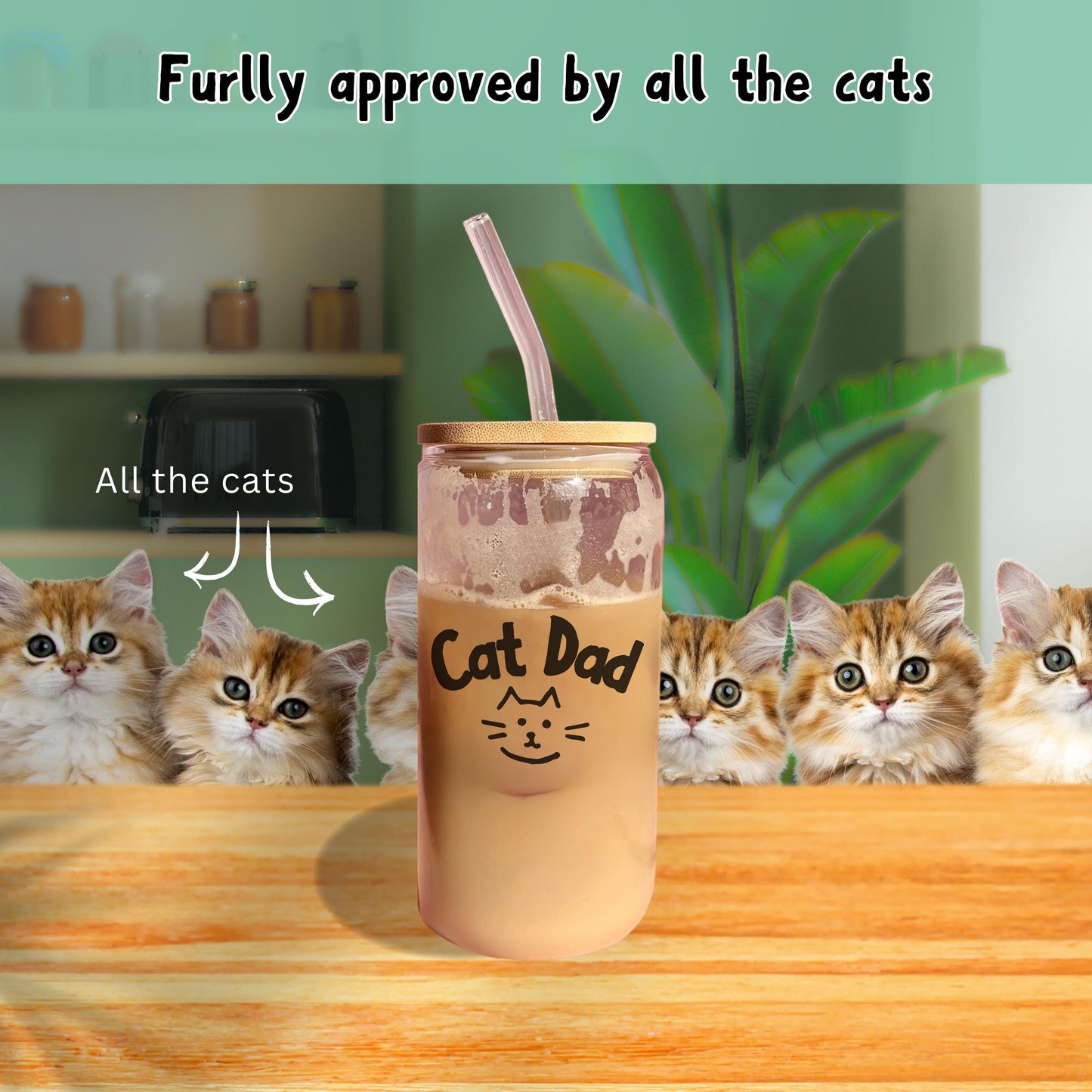 Glass Tumbler - Cat Dad