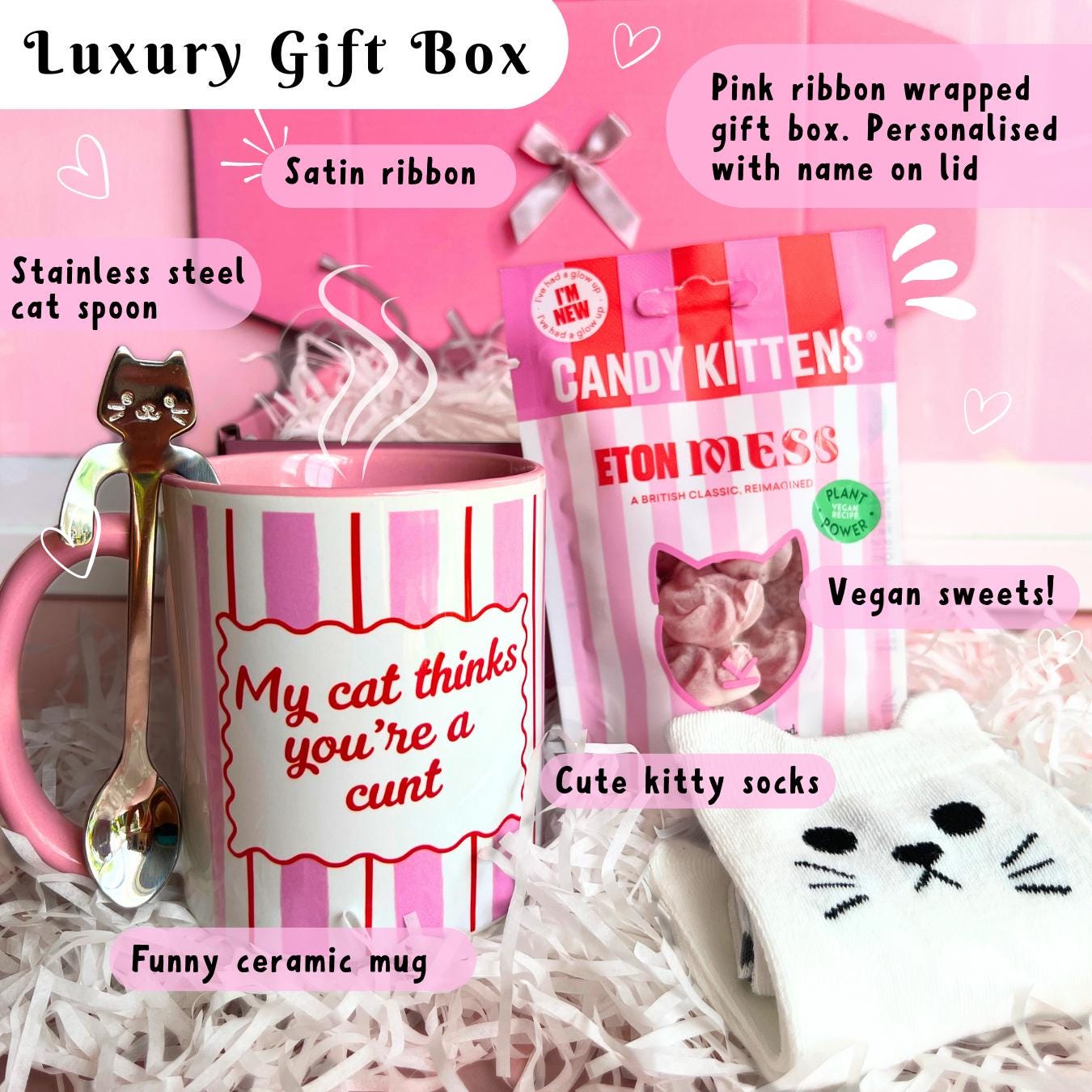 Funny personalised Cat Lover Gift Box