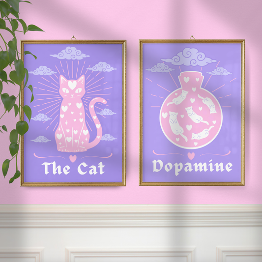 2 Print Bundle - Dopamine + The Cat - A4 or A5