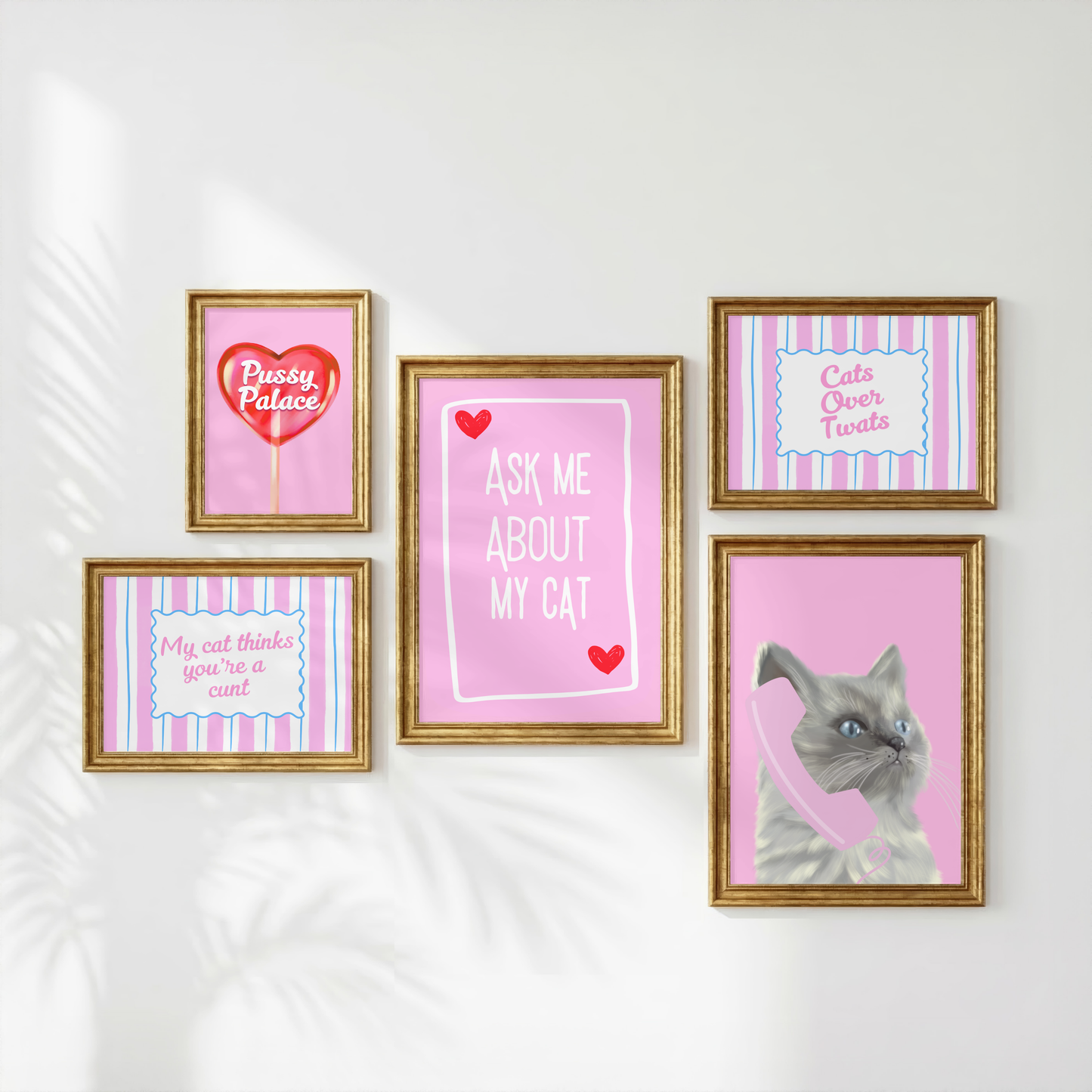 Wall Art Print - My Cat Thinks You're a C*** - A5, A4, A3