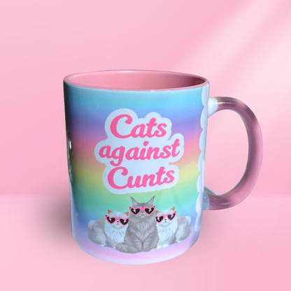 Ceramic Cat Mug - Cats against c****