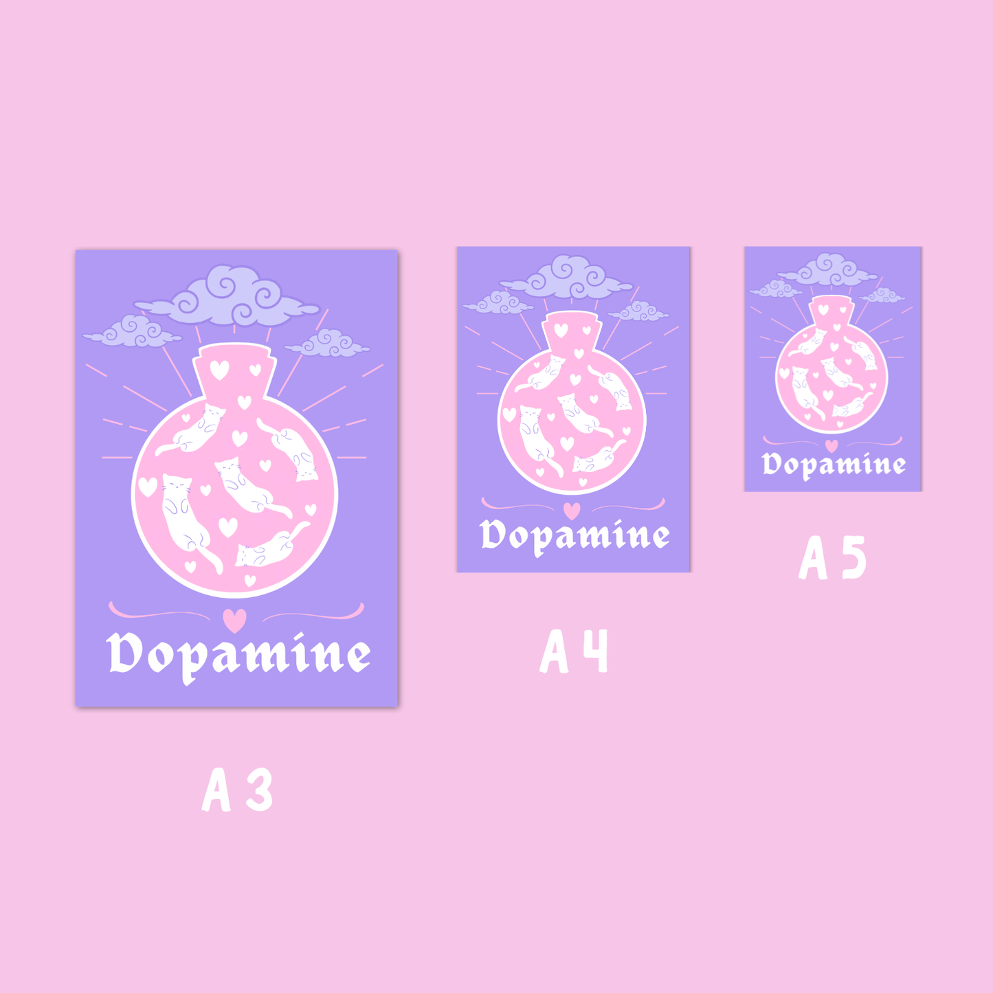 Wall Art Print - Dopamine - A5, A4, A3