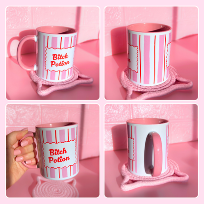 5 MUG SET - (Pink+Red)