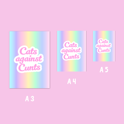 Wall Art Print - Cats Against C**** - A5, A4, A3