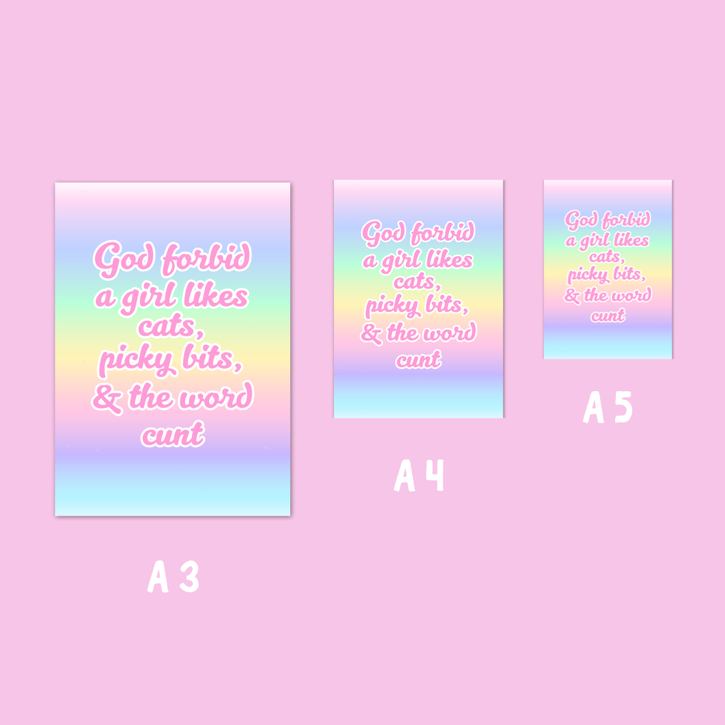 Wall Art Print - God forbid - A5, A4, A3