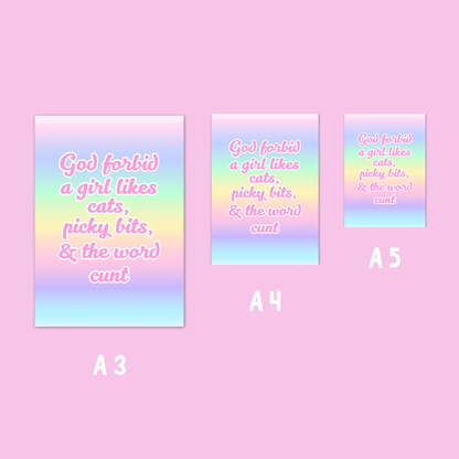 Wall Art Print - God forbid - A5, A4, A3