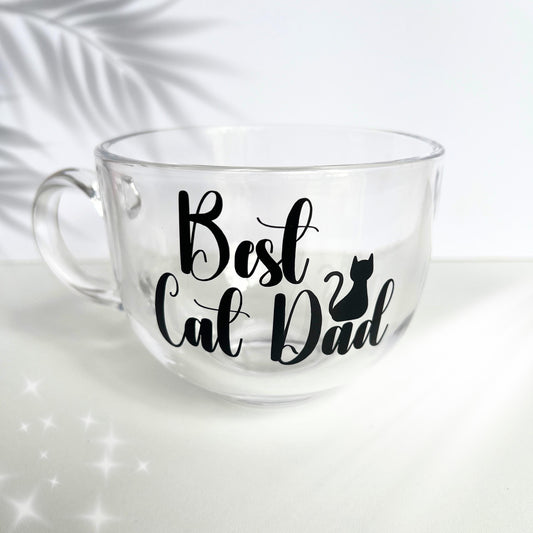 Large Glass Mug - Best Cat Dad
